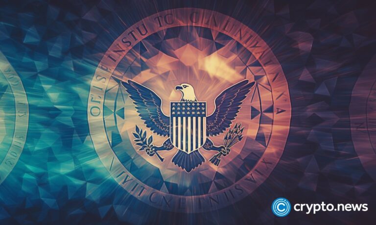 crypto news Securities and Exchange Commission USA blurry blockchain background dark colores low poly st