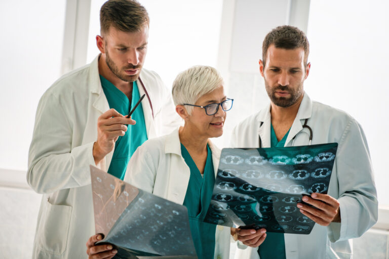 doctors reading x rays