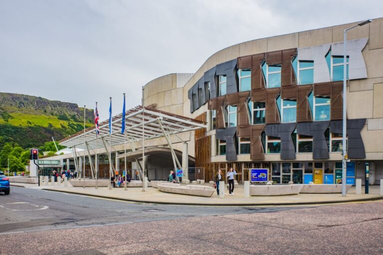 Scottish Parliament building in Holyrood Edinburgh 1024x683