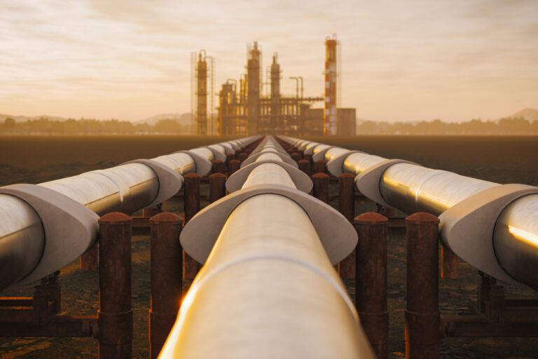 energy pipeline leading to plant