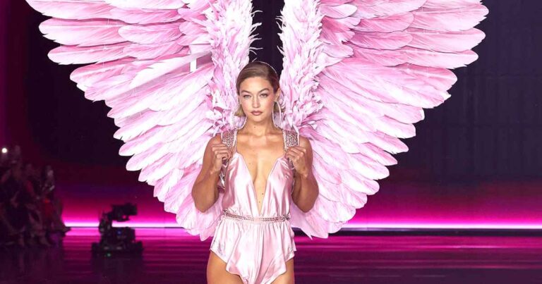 Gigi Hadid Serves on the Victorias Secret Fashion Show Runway 03 2024