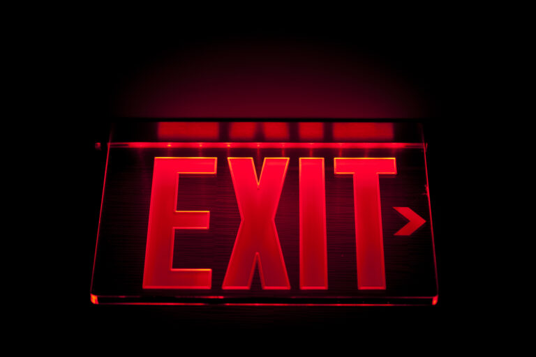 illuminated exit sign