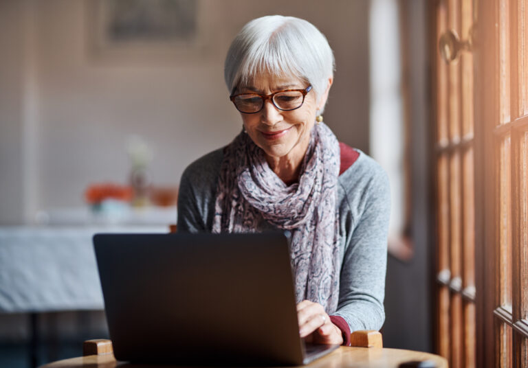 older woman at laptop gettyimages 1091766002