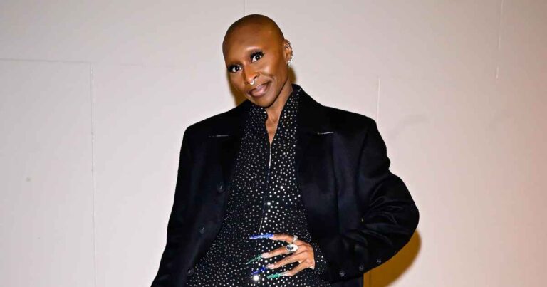 Feature Cynthia Erivo Is Bewitching in a Glittery Little Black Dress