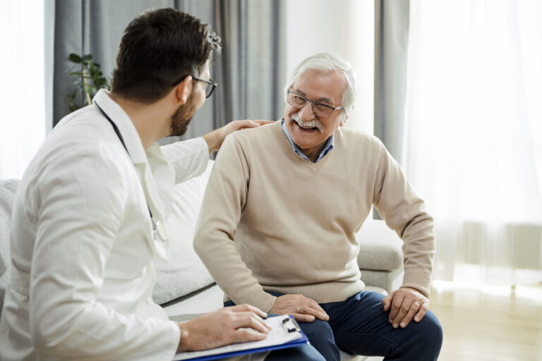 patient talking with a physician