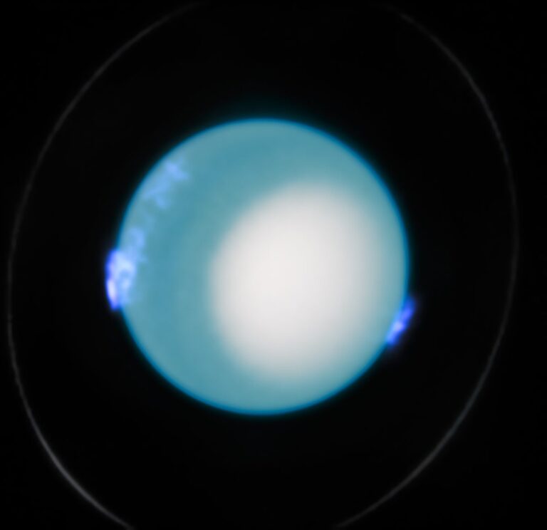 Close up Uranus aurorae