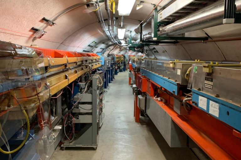 Inside the Cornell Electron Storage Ring CESR Tunnel in Spring 2023